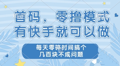 首码零撸项目，有快手就可以做，每天业务时间搞个几张不是问题【揭秘】-U9联盟