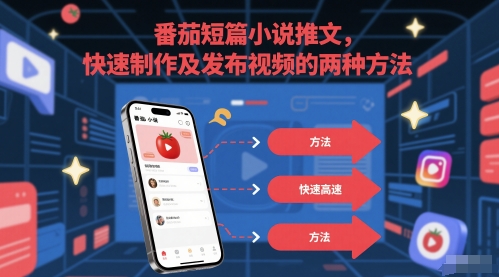 番茄短篇小说推文，快速制作及发布视频的两种方法-U9联盟