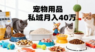 月变现40个！宠物用品私域运营的精准掘金之道玩法-U9联盟