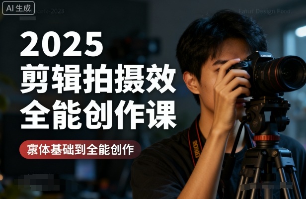 2025剪辑拍摄特效全能创作课，零基础到全能创作-U9联盟