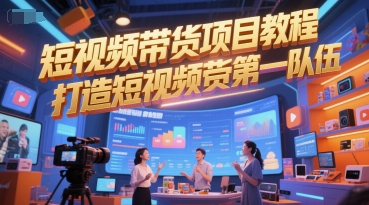 短视频带货项目教程，打造短视频带货第一队伍-U9联盟