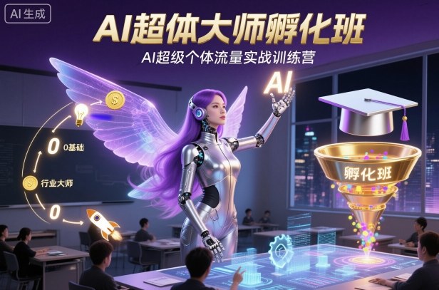 AI超体大师孵化班,AI超级个体流量实战训练营-U9联盟