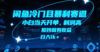 闲鱼冷门且暴利赛道，小白当天开单，利润高，照抄就有收益，日入1k+【揭秘】-U9联盟