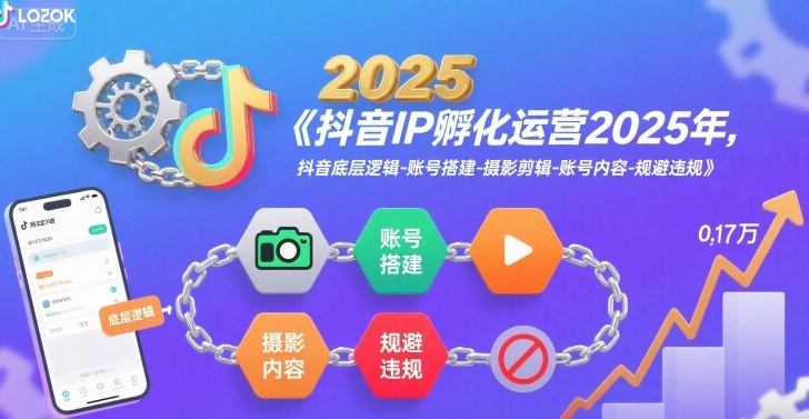 抖音IP孵化运营2025年，抖音底层逻辑-账号搭建-摄影剪辑-账号内容-规避违规-U9联盟