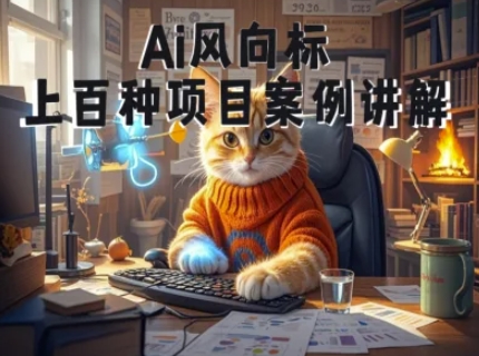 Ai风向标-附100种项目案例玩法-0基础小白到大神ai视频商业应用教学-U9联盟