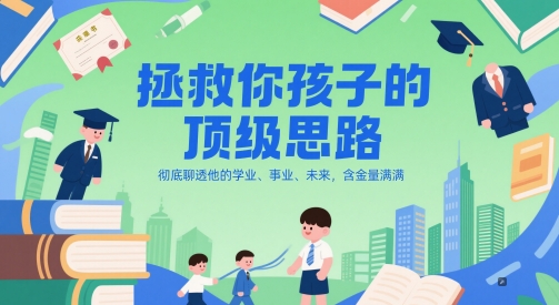 付费文章：拯救你孩子的顶级思路，彻底聊透他的学业、事业、未来，含金量满满-U9联盟