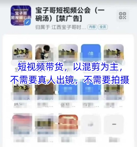 宝子哥头部团队短视频带货，以混剪为主，不需要真人出镜，不需要拍摄【更新】-U9联盟