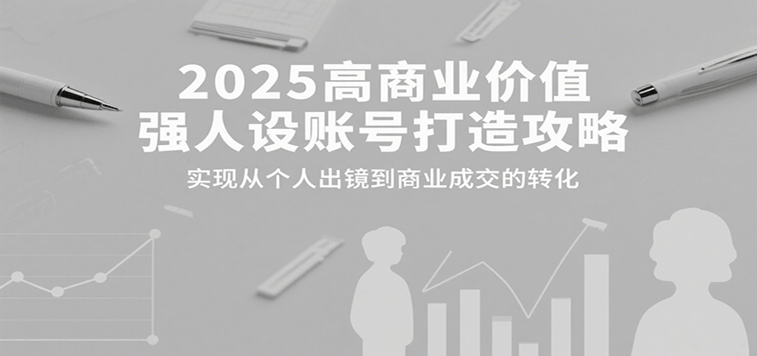 2025高商业价值强人设账号打造攻略，实现从个人出镜到商业成交的转化-U9联盟
