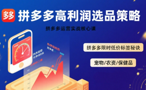久号老师·拼多多选品暴利技术实战课-U9联盟