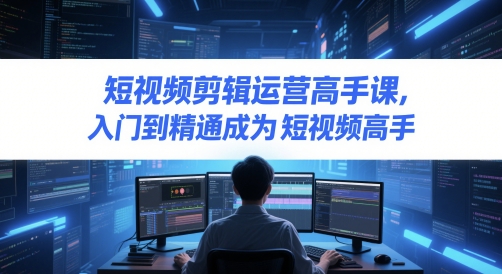 短视频剪辑运营高手课，入门到精通成为短视频高手-U9联盟
